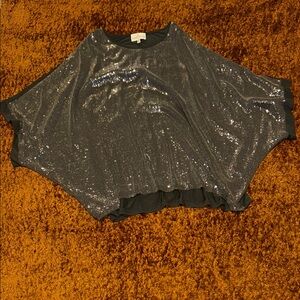 Elegant Black Sequin Blouse